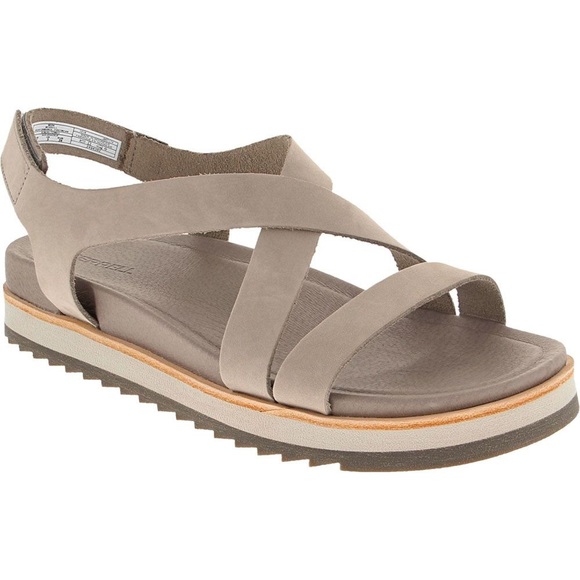 Merrell Shoes - Merrell  Women's Moon Gray Leather Juno Strap Sandals - 9